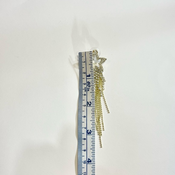 Rhinestone Star Tassel Earrings - Picture 10 of 10